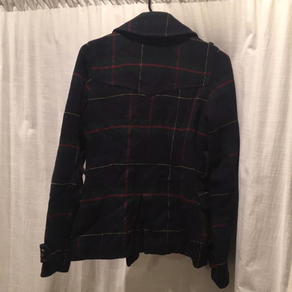 American Eagle Plaid Pea Coat - Picture 6 of 6
